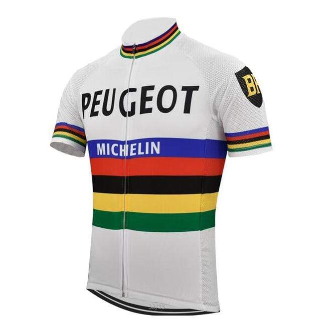 Peugeot BP Michelin White Vintage Cycling Jersey Set – Montella