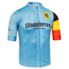 top-cycling-wear S / Blue Vlaanderen Flanders Retro Cycling Jersey