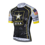 top-cycling-wear S / Grey American Army Cycling Jersey
