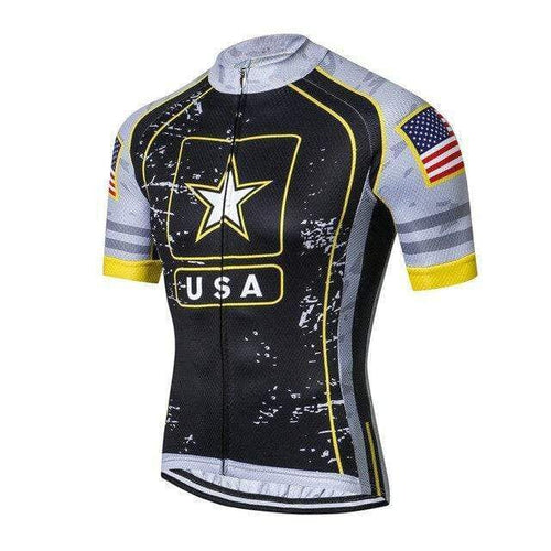 top-cycling-wear S / Grey US Army Cycling Jersey
