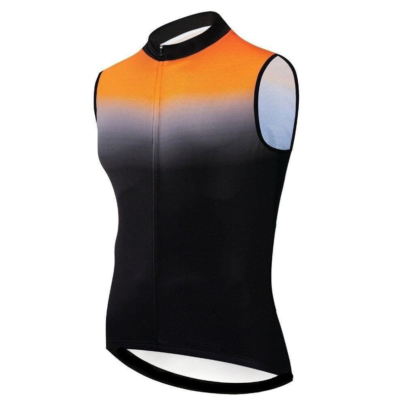 top-cycling-wear S / Orange Sleeveless Men's Cycling Jersey