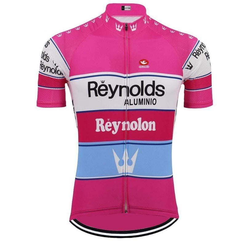 top-cycling-wear S / Pink Reynolds Retro Men's Cycling Jersey