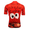 top-cycling-wear Short Sleeve Jersey Men's Red Cookie Monster Cycling Jersey