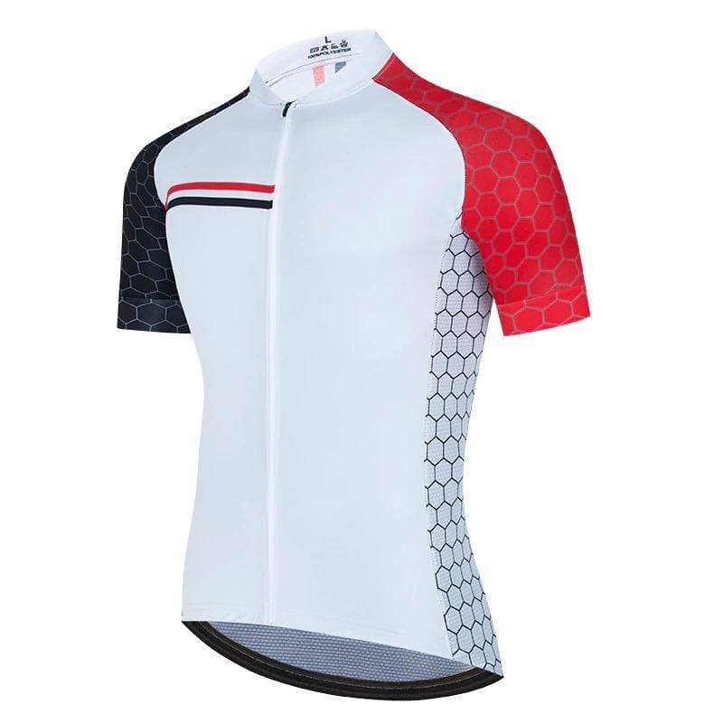 top-cycling-wear Short Sleeve Jersey Men's White Pro Cycling Jersey