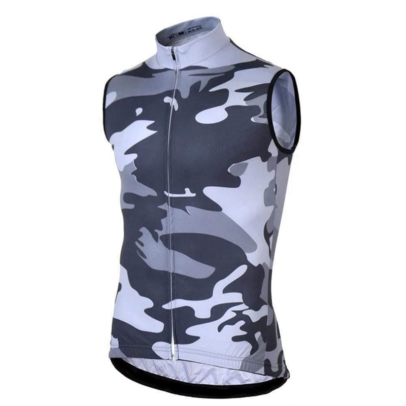 top-cycling-wear Sleeveless Camouflage Men's Cycling Jersey